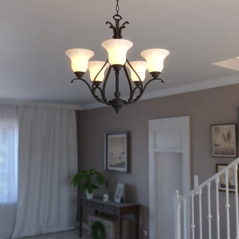 Vaxcel Monrovia 26" 5 Lt Chandelier Oil Rubbed Bronze