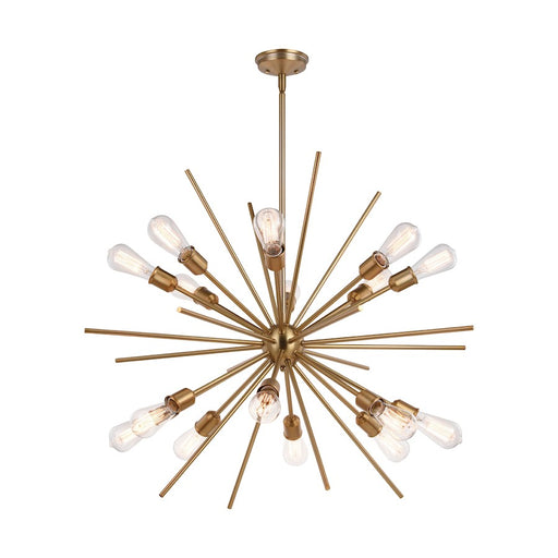 Vaxcel Estelle 16 Light 36" Pendant, Natural Brass