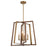 Vaxcel Dunning 4 Light 20" Pendant, Natural Brass/Burnished Chestnut