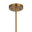 Vaxcel Dunning 4 Light 20" Pendant, Natural Brass/Burnished Chestnut