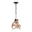 Vaxcel Breckenridge 1 Light 10.75" Antler Pendant, Aged Iron/Natural