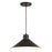 Vaxcel Akron 1 Light 12" Pendant, Bronze/White/Metal Shade