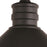 Vaxcel Akron 1 Light 12" Pendant, Bronze/White/Metal Shade