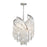 Vaxcel Isabel 4 Light 16" Pendant, Nickel/Capiz Shell and Clear Crystal