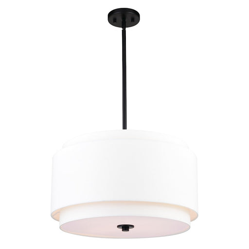 Vaxcel Burnaby 20.5" 4 Light Pendant, Black - P0392