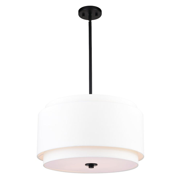 Vaxcel Burnaby 20.5" 4 Light Pendant, Black - P0392
