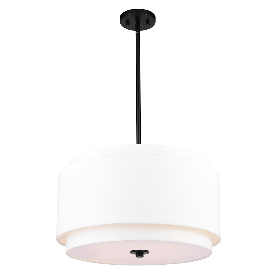 Vaxcel Burnaby 20.5" 4 Light Pendant, Black - P0392