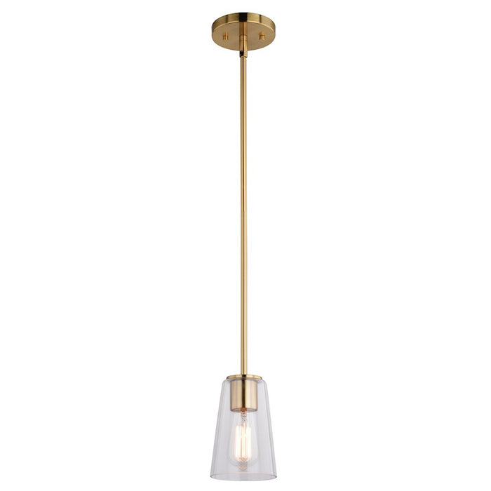 Vaxcel Beverly 4.5" 1 Light Mini Pendant, Muted Brass - P0397