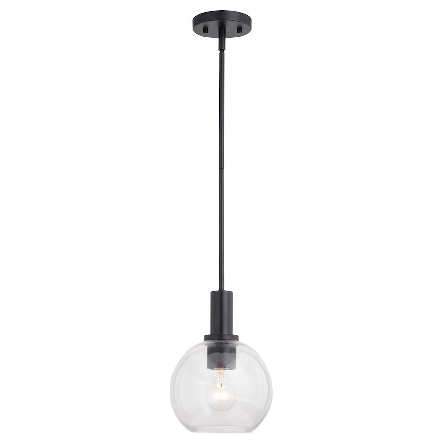 Vaxcel Marshall 8" Mini Pendant, Matte Black - P0406