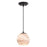 Vaxcel Milano 6.25" Mini Pendant, Marble Swirl Matte Black - P0407