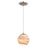 Vaxcel Milano 6.25" Mini Pendant, Marble Swirl Satin Nickel - P0408