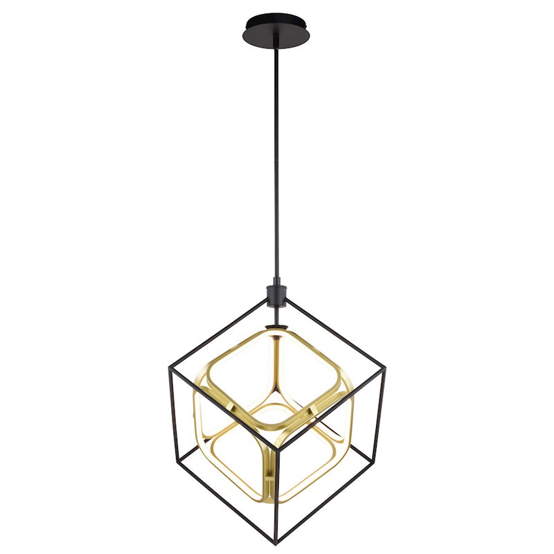 Vaxcel Anson 20" LED Pendant, Matte Black/Gold - P0413