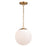 Vaxcel Linden 12" 1 Light Globe Pendant, Muted Brass - P0414