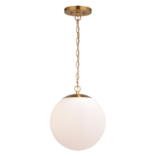Vaxcel Linden 12" 1 Light Globe Pendant, Muted Brass - P0414