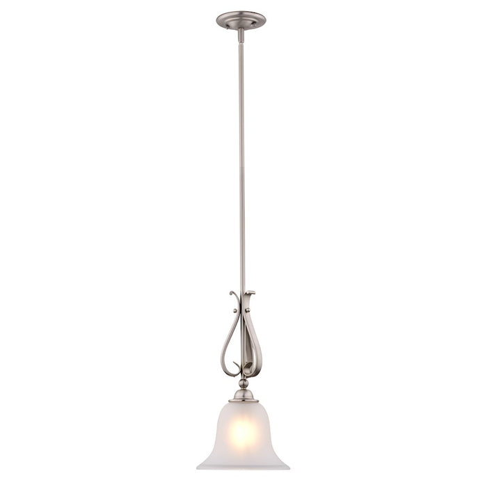Vaxcel Monrovia 8.75" Mini Pendant, Brushed Nickel - P0415