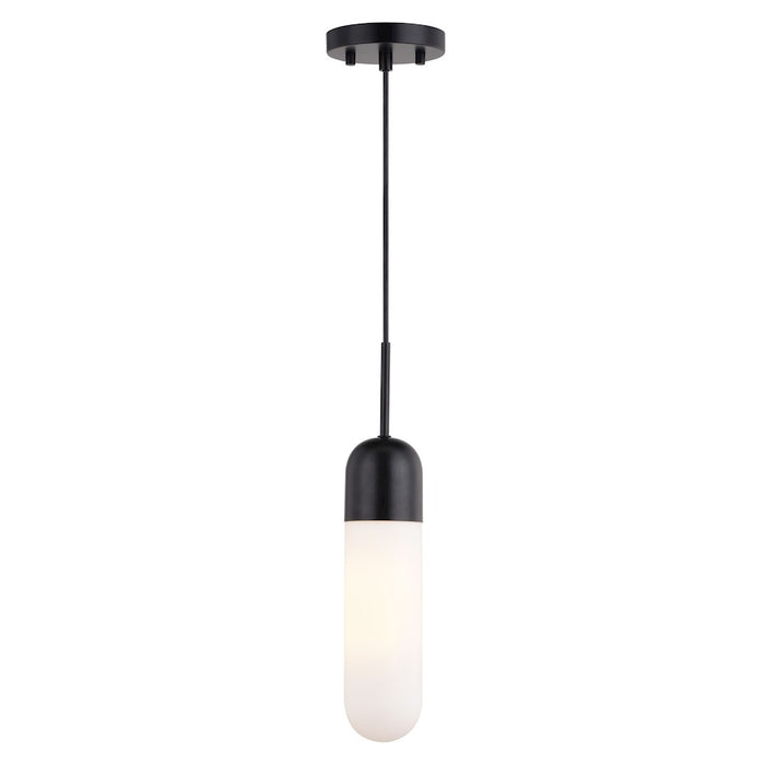 Vaxcel Thalia 4.75" 1 Light Mini Pendant, Matte Black - P0421