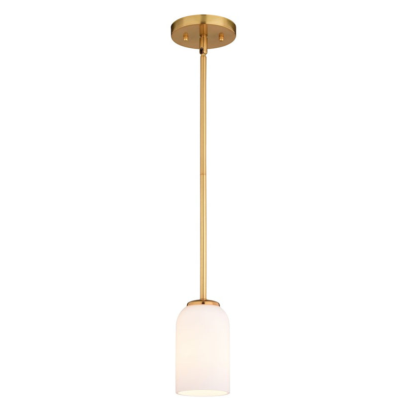 Vaxcel Shelby 5" 1 Light Mini Pendant, Natural Brass - P0427