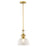 Vaxcel Beloit 1 Light 9"W Mini Pendant, Brushed Gold/Clear Glass - P0429
