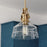 Vaxcel Beloit 1 Light 9"W Mini Pendant, Brushed Gold/Clear Glass