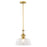 Vaxcel Beloit 1 Light 12"W Pendant, Brushed Gold/Clear Glass - P0430