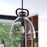 Vaxcel Madrona 1 Light 14"W Pendant, Black/Clear Glass