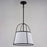 Vaxcel Marion 15" 1 Light Pendant, Matte Black/Clear