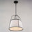 Vaxcel Marion 15" 1 Light Pendant, Matte Black/Clear