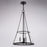 Vaxcel Rochester 16" 3 Light Pendant, Matte Black/Clear