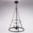 Vaxcel Rochester 16" 3 Light Pendant, Matte Black/Clear