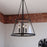 Vaxcel Rochester 16" 3 Light Pendant, Matte Black/Clear