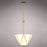 Vaxcel Burnett 16"W 3 Light Pendant, Muted Brass/White