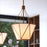 Vaxcel Burnett 16"W 3 Light Pendant, Muted Brass/White