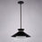 Vaxcel Loomis 15" 1 Light Pendant, Matte Black/White