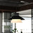 Vaxcel Loomis 15" 1 Light Pendant, Matte Black/White