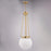 Vaxcel Kent 11.75" 1 Lt Pendant, Muted Brass