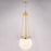 Vaxcel Kent 11.75" 1 Lt Pendant, Muted Brass