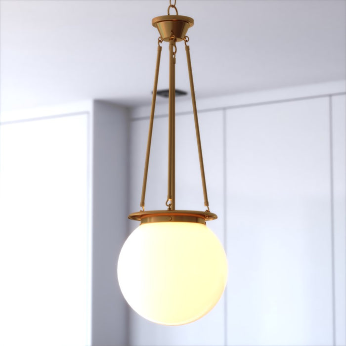 Vaxcel Kent 11.75" 1 Lt Pendant, Muted Brass