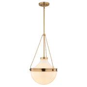 Vaxcel Lincoln 12.75" 1 Lt Pendant, Muted Brass - P0448