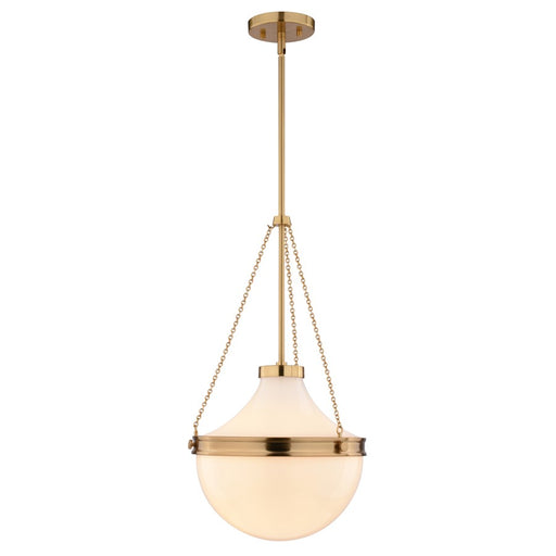 Vaxcel Lincoln 12.75" 1 Lt Pendant, Muted Brass - P0448