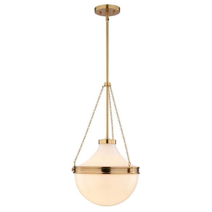 Vaxcel Lincoln 12.75" 1 Lt Pendant, Muted Brass - P0448