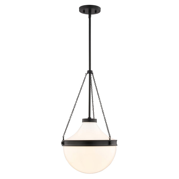 Vaxcel Lincoln 12.75" 1 Lt Pendant, Matte Black - P0449