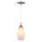 Vaxcel Milano 4.75" 1 Lt Mini Pendant Alabaster Glass, Satin Nickel - P0450