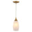 Vaxcel Milano 4.75" 1 Lt Mini Pendant Alabaster Glass/Muted Brass - P0451