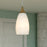 Vaxcel Milano 4.75" 1 Lt Mini Pendant Alabaster Glass/Muted Brass
