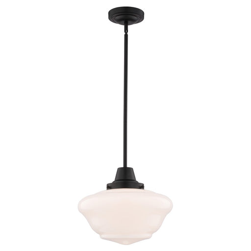 Vaxcel Eastgate 12" 1 Lt Pendant, Matte Black - P0453