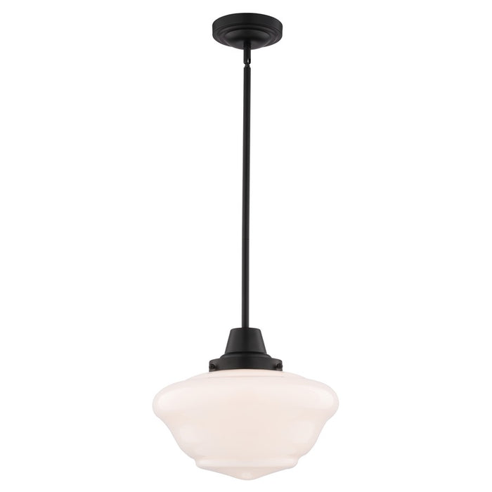 Vaxcel Eastgate 12" 1 Lt Pendant, Matte Black - P0453