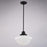 Vaxcel Eastgate 12" 1 Lt Pendant, Matte Black