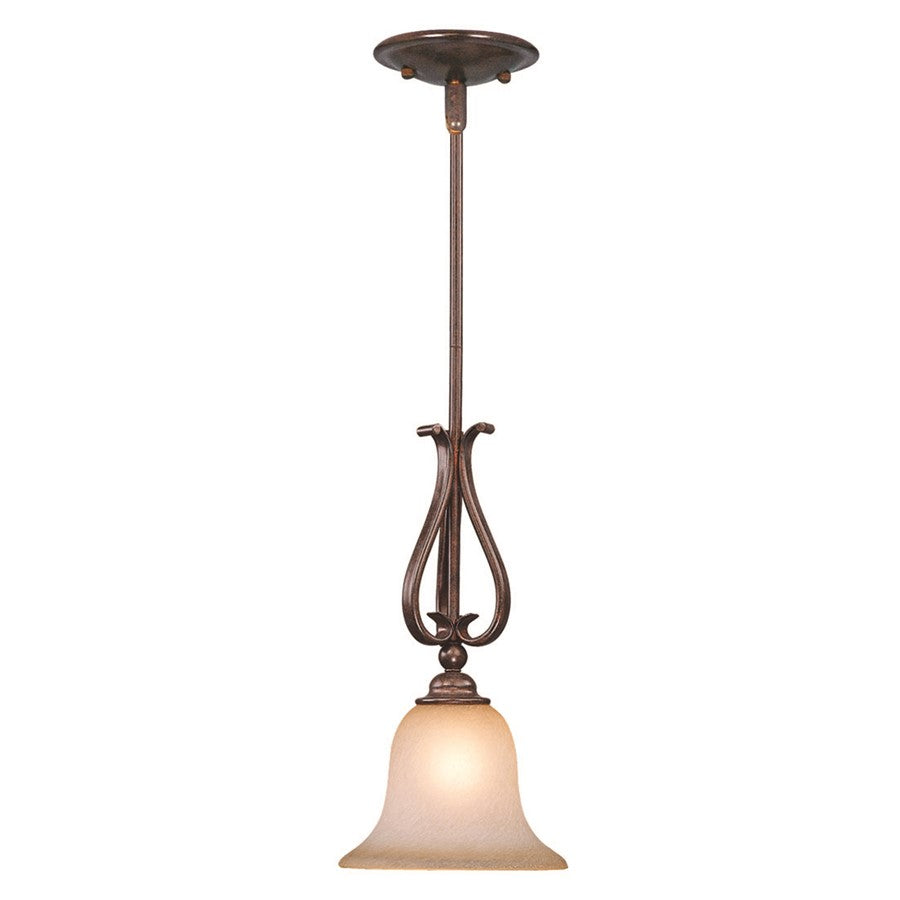 Vaxcel Monrovia 8.5-in Mini Pendant, Royal Bronze/Cognac - PD35491RBZ/B