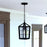 Vaxcel Gage 1 Light 7" Outdoor Pendant, Volcanic Black/Clear
