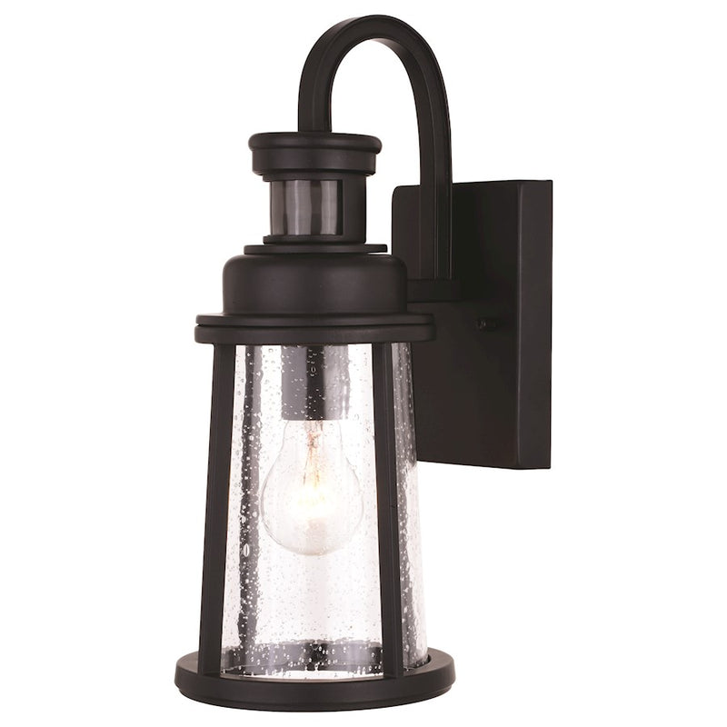 Vaxcel Coventry 1 Light 6" Outdoor Motion Sensor Wall Light, BZ/Seedy